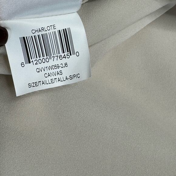 BCBG MAXAZRIA Cream Charlotte Faux Suede Strappy Tank Top Women’s - Picture 8 of 13